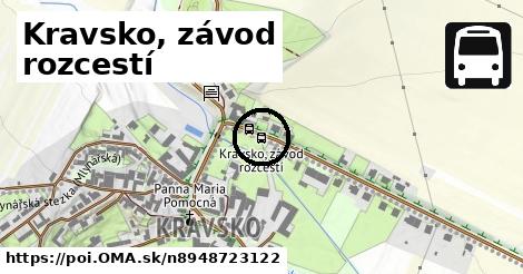 Kravsko, závod rozcestí