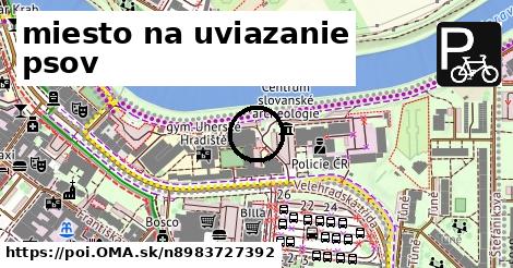 miesto na uviazanie psov