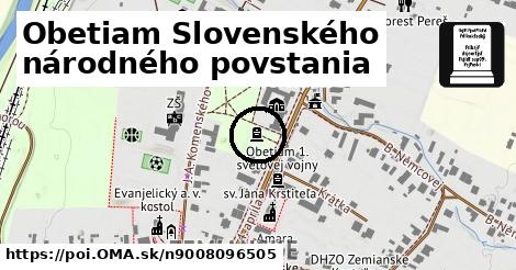 Obetiam Slovenského národného povstania