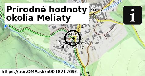 Prírodné hodnoty okolia Meliaty