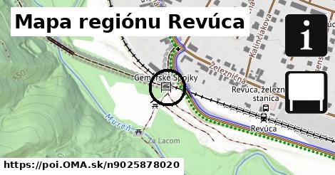 Mapa regiónu Revúca