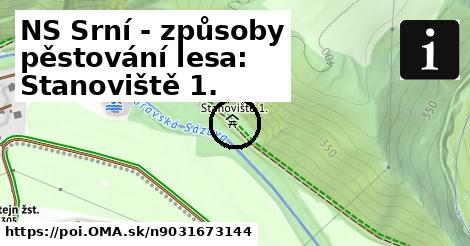 NS Srní - způsoby pěstování lesa: Stanoviště 1.