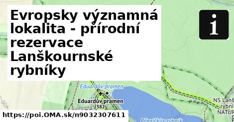 Evropsky významná lokalita - přírodní rezervace Lanškournské rybníky