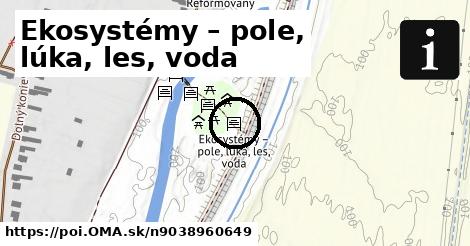 Ekosystémy – pole, lúka, les, voda