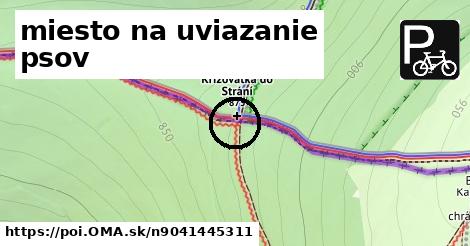 miesto na uviazanie psov