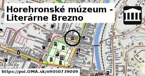 Horehronské múzeum - Literárne Brezno