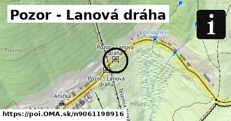 Pozor - Lanová dráha