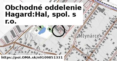 Obchodné oddelenie Hagard:Hal, spol. s r.o.