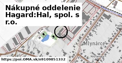 Nákupné oddelenie Hagard:Hal, spol. s r.o.