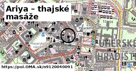 Ariya – thajské masáže