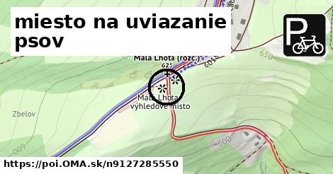 miesto na uviazanie psov