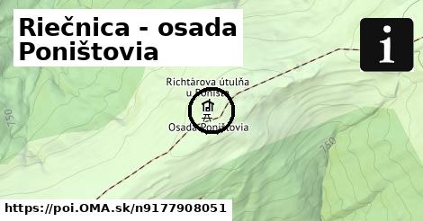 Riečnica - osada Poništovia