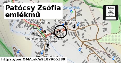 Patócsy Zsófia emlékmű