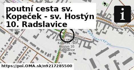 poutní cesta sv. Kopeček - sv. Hostýn 10. Radslavice
