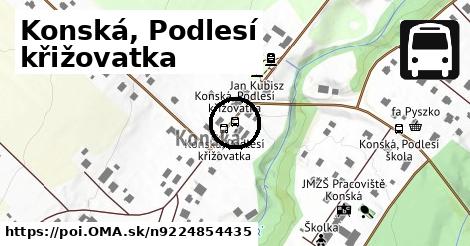 Konská, Podlesí křižovatka