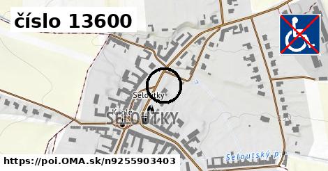 číslo 13600