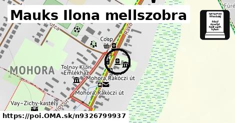 Mauks Ilona mellszobra