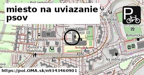 miesto na uviazanie psov