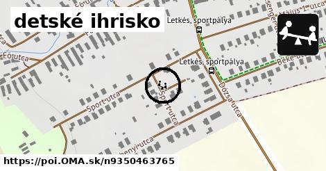 detské ihrisko