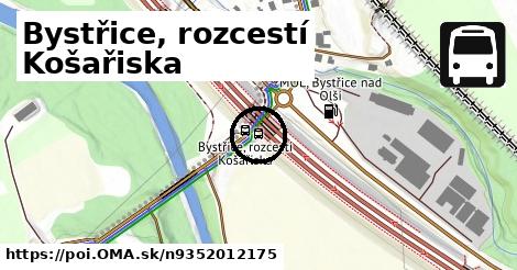 Bystřice, rozcestí Košařiska