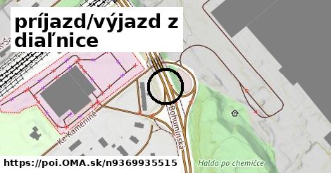 príjazd/výjazd z diaľnice