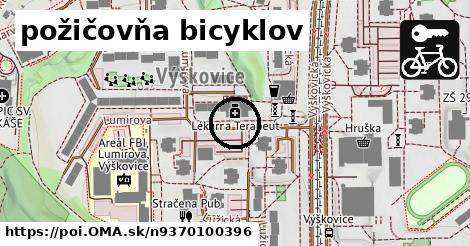 požičovňa bicyklov