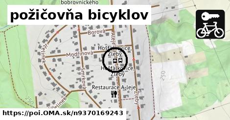 požičovňa bicyklov