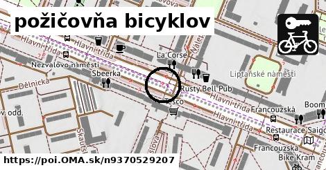 požičovňa bicyklov