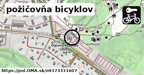 požičovňa bicyklov