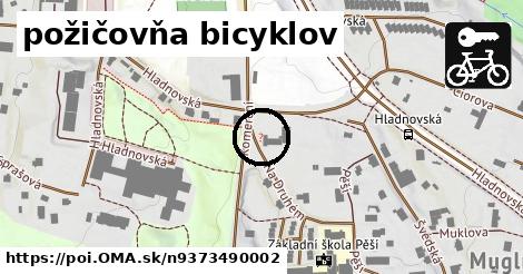 požičovňa bicyklov