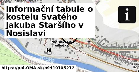 Informační tabule o kostelu Svatého Jakuba Staršího v Nosislavi