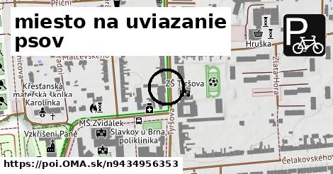 miesto na uviazanie psov