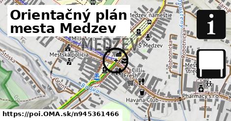 Orientačný plán mesta Medzev