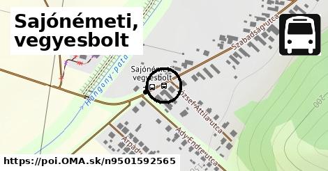 Sajónémeti, vegyesbolt