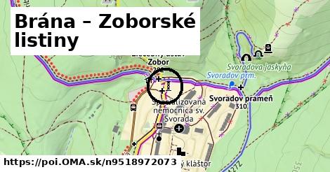 Brána – Zoborské listiny