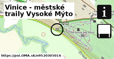 Vinice - městské traily Vysoké Mýto