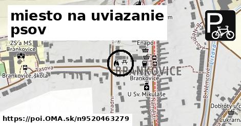 miesto na uviazanie psov