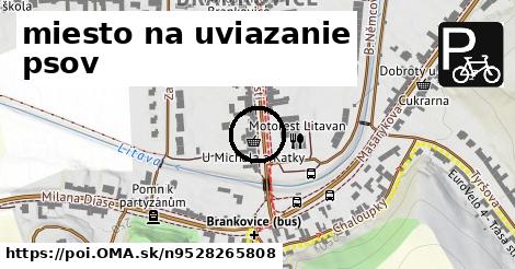 miesto na uviazanie psov