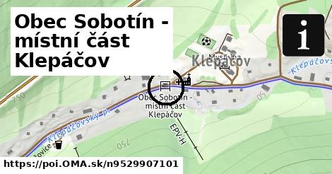 Obec Sobotín - místní část Klepáčov