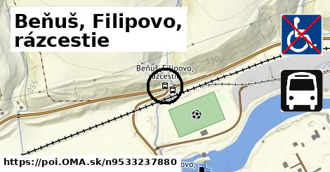 Beňuš, Filipovo, rázcestie