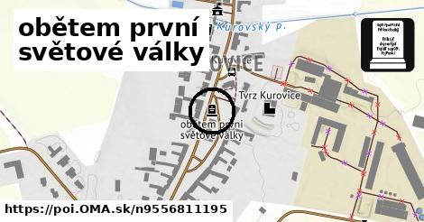 obětem první světové války