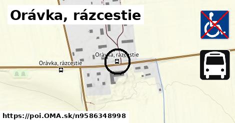 Orávka, rázcestie