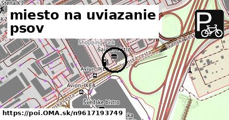 miesto na uviazanie psov