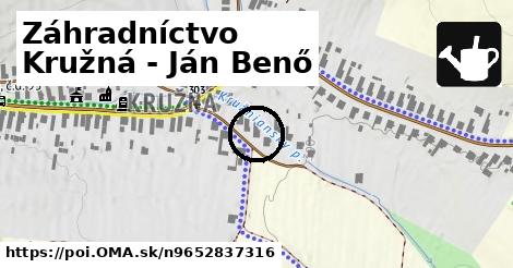 Záhradníctvo Kružná - Ján Benő