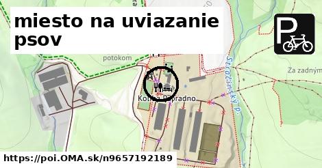 miesto na uviazanie psov