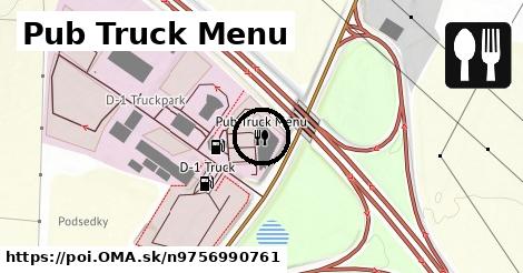 Pub Truck Menu