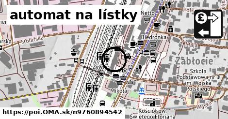 automat na lístky