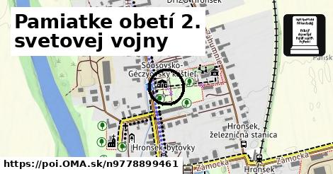 Pamiatke obetí 2. svetovej vojny