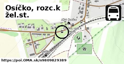 Osíčko, rozc.k žel.st.