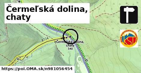 Čermeľská dolina, chaty